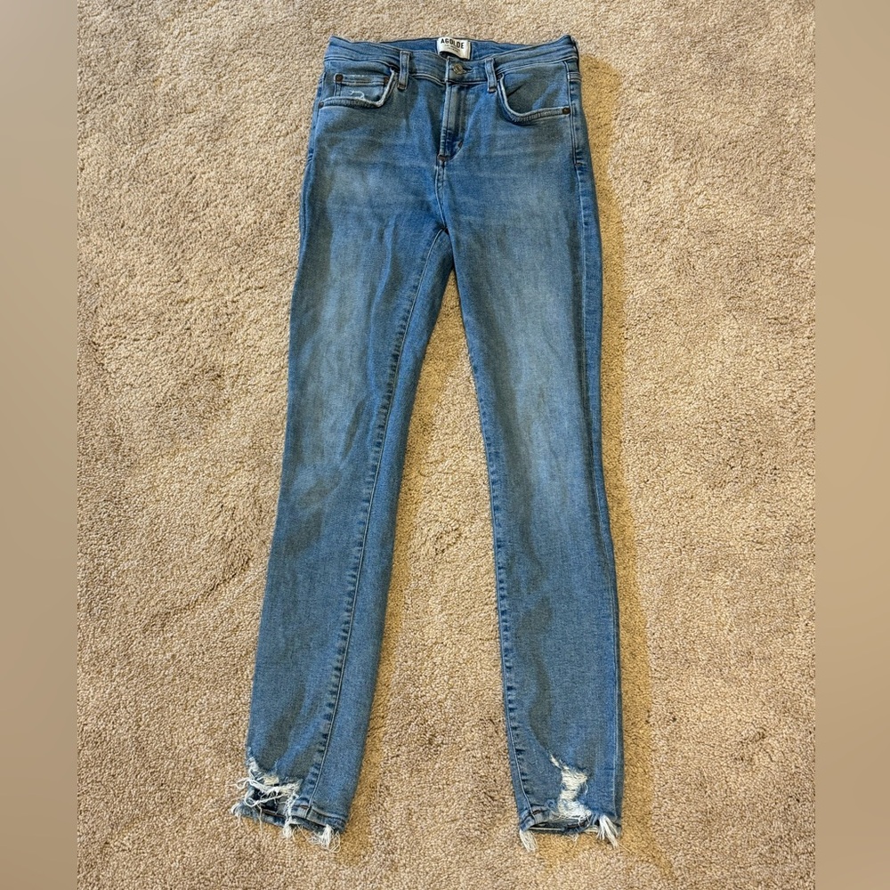 AGOLDE Skinny Distressed Blue Jeans Size‎ 26